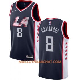 Maillot NBA Los Angeles Clippers Danilo Gallinari 8 2018-19 Nike City Edition Navy Swingman - Homme
